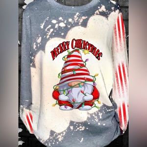 Bleached crewneck, Christmas design Dtf